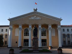 03A Kyrgyz National State University with Jusup Balasagyn Statue Bishkek Kyrgyzstan